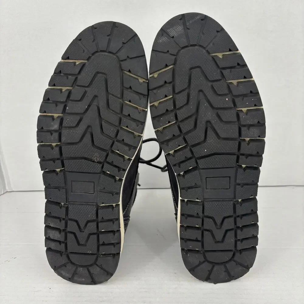 B-52 By Bullboxer Elyss Winter Boots Mens Size 8 Gray Black Lace Up Fleece Lined